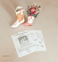 Load image into Gallery viewer, PDF Pottery Template - Cowgirl Boot - Slab Building Pattern - Pottery Tutorial
