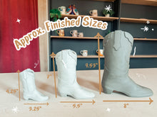 Load image into Gallery viewer, PDF Pottery Template - Cowgirl Boot - Slab Building Pattern - Pottery Tutorial
