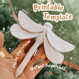 Dragonfly Pottery Template for Slab Building/ 3 Sizes/ Instant PDF Download